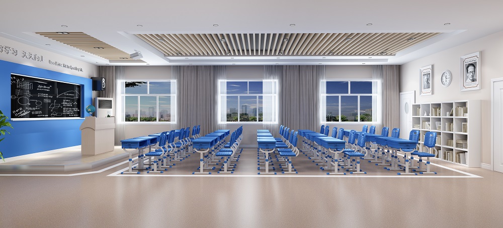 学校教室课桌椅-2